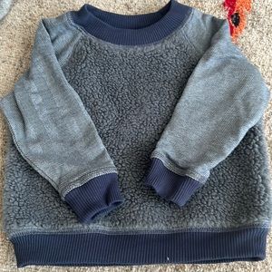 Tea collection fleece sweatshirt blue/grey 12-18m